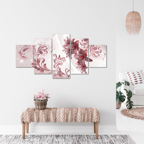 Wandbilder Wohnzimmer XXL Blumen Lilien Moderne Bild Abstrakt